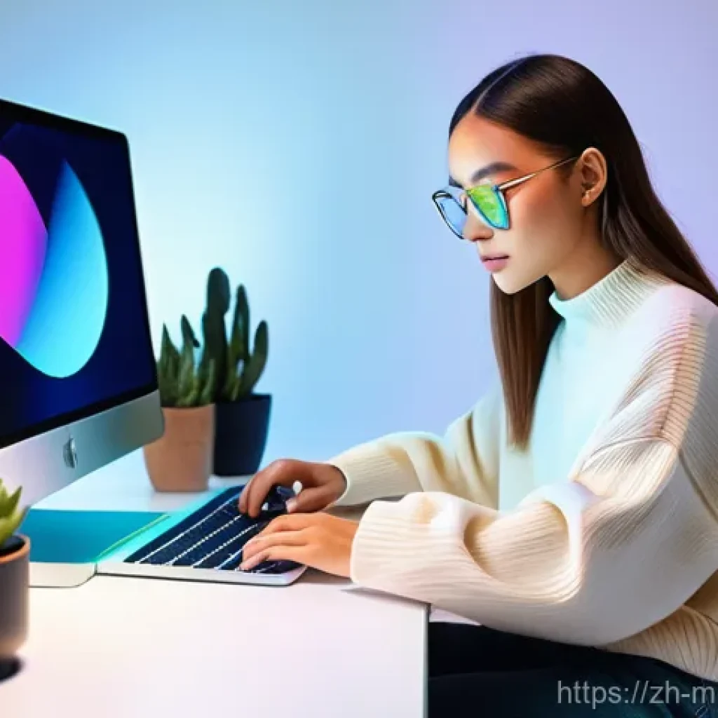 멀티미디어 콘텐츠 제작 경력 개발 방법 - **AI-Powered Creative Vision**
A young adult female content creator (20-25 years old), with a fo...