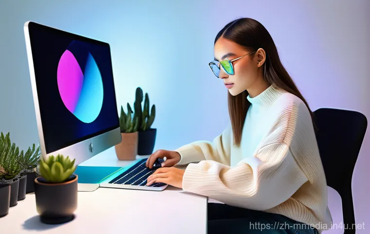 멀티미디어 콘텐츠 제작 경력 개발 방법 - **AI-Powered Creative Vision**
    A young adult female content creator (20-25 years old), with a fo...