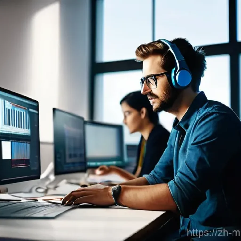 멀티미디어 제작에서 팀워크의 중요성 - **Prompt 1: Dynamic Creative Collaboration**
    A diverse team of five creative professionals, male...